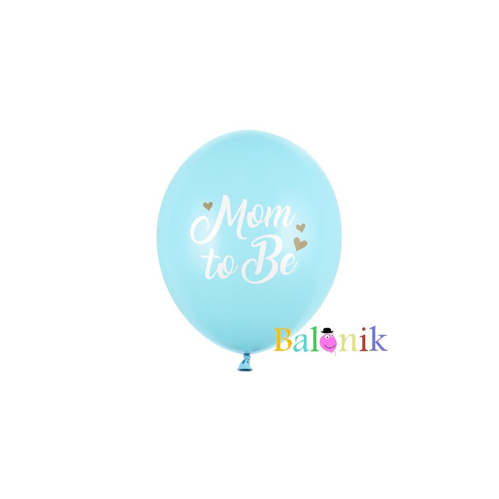 Balon lateksowy niebieski Mom to Be / Będę mamą