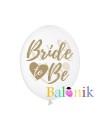 Balon lateksowy Bride to be przezroczysty złoty / wieczrór panieński