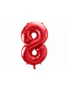 Balon foliowy Cyfra ''8'', 86cm czerwony
