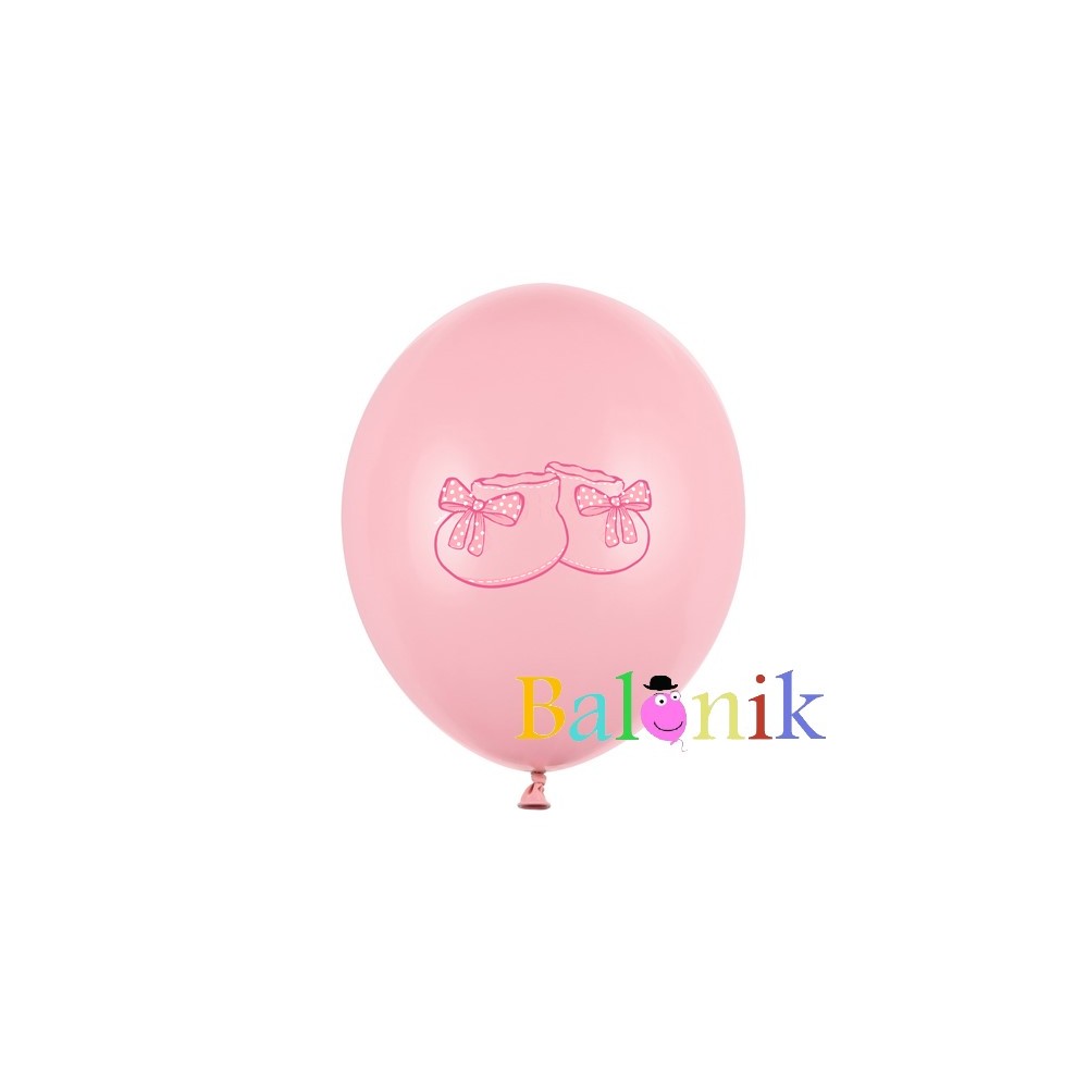 Balon lateksowy różowy buciki dziecięce