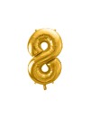 Balon foliowy Cyfra"8'', 86cm złoty