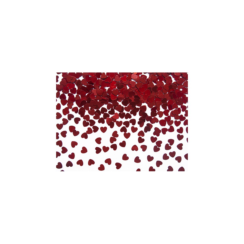 Konfetti Serca, czerwony, 5mm, 30g