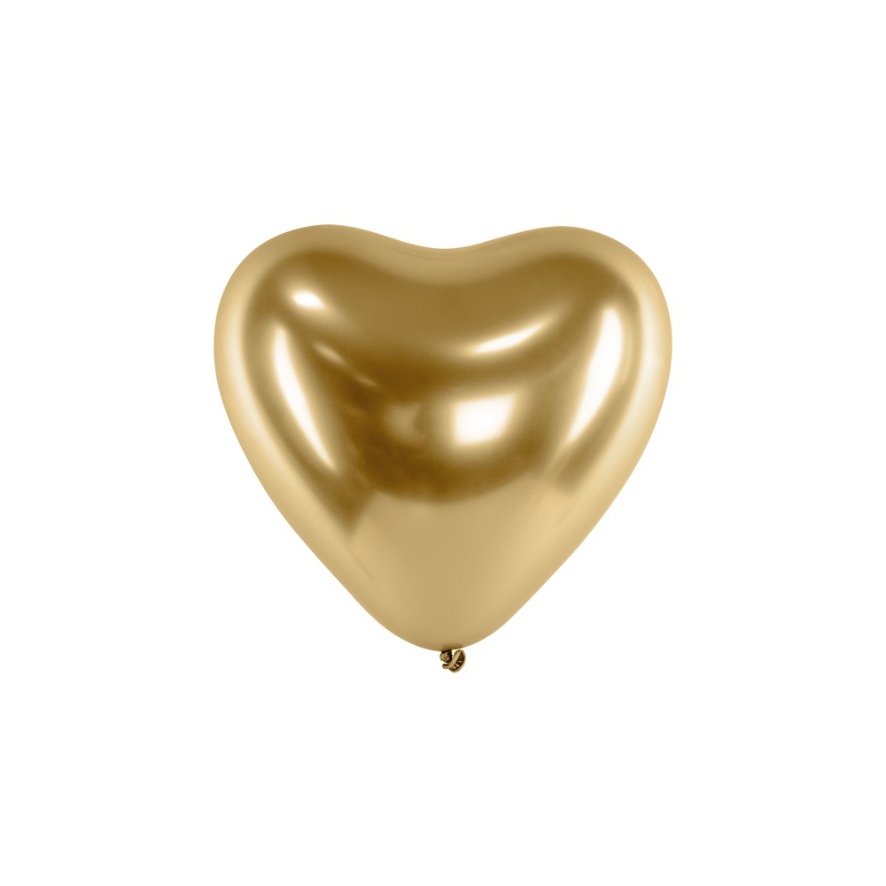 Balony lateksowe serca, złoty 30 cm