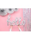 Balon foliowy Hello, srebrny holograficzny