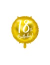 Balon foliowy 18th Birthday, złoty, 45cm