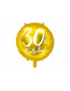 Balon foliowy 30th Birthday, złoty, 45cm