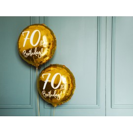 Balon foliowy 70th Birthday, złoty, 45cm