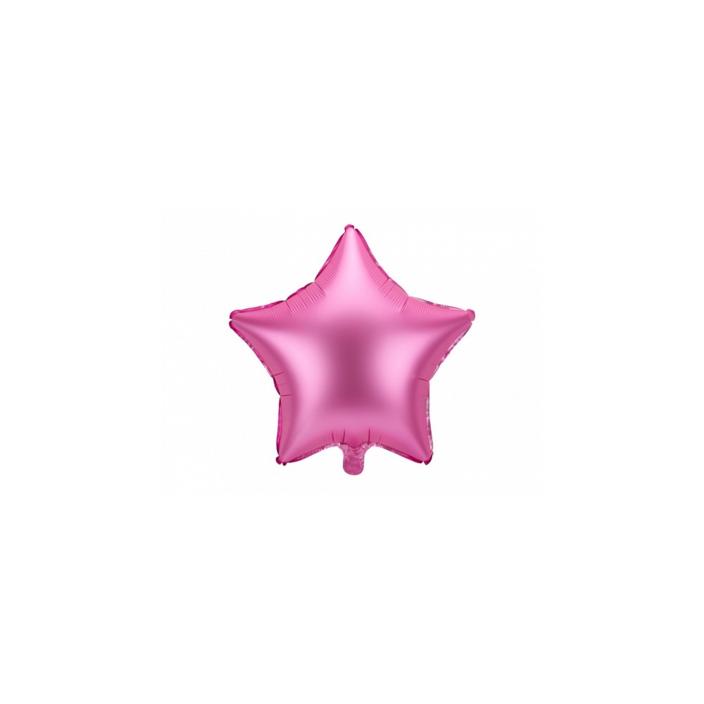 Balon foliowy Gwiazdka, satynowy różowy