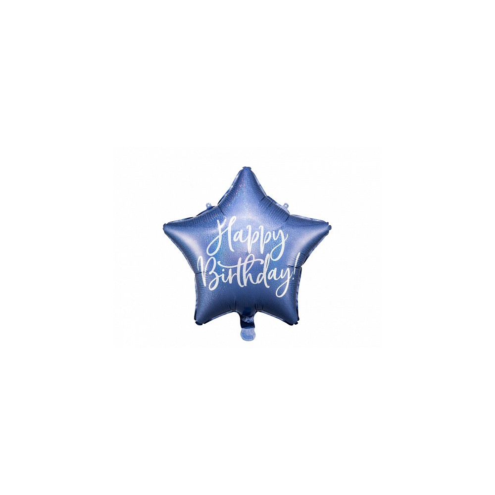 Balon foliowy Happy Birthday, granat