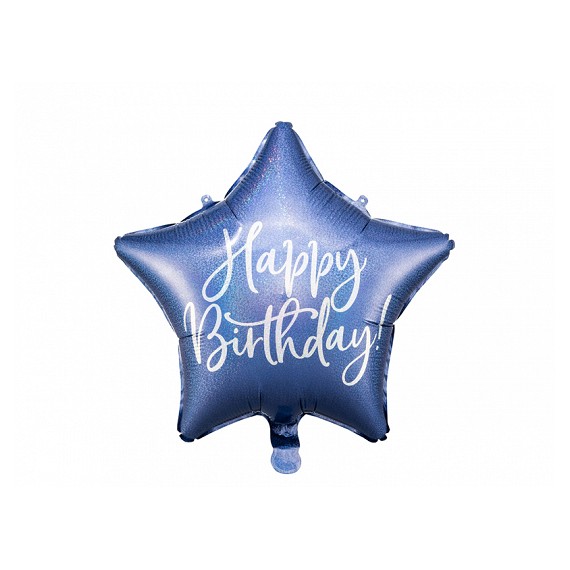 Balon foliowy Happy Birthday, granat