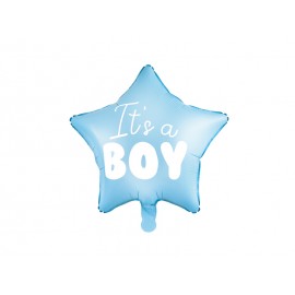 Balon foliowy Gwiazdka - It's a boy, jasny niebieski