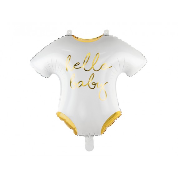 Balon foliowy Śpioszki - Hello Baby, biały