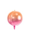 Balon foliowy Kula ombre, różowo-pomarańczowy