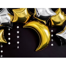 Balon foliowy Księżyc, 60cm, złoty