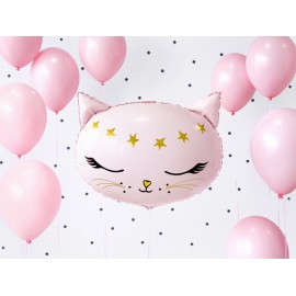 Balon foliowy Różowy Kotek