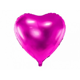 Balon foliowy serce ciemny róż