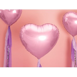 Balon foliowy serce jasny róż
