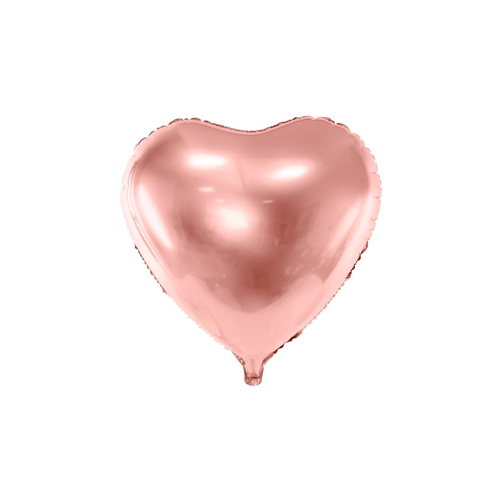 Balon foliowy serce złoty róż XL