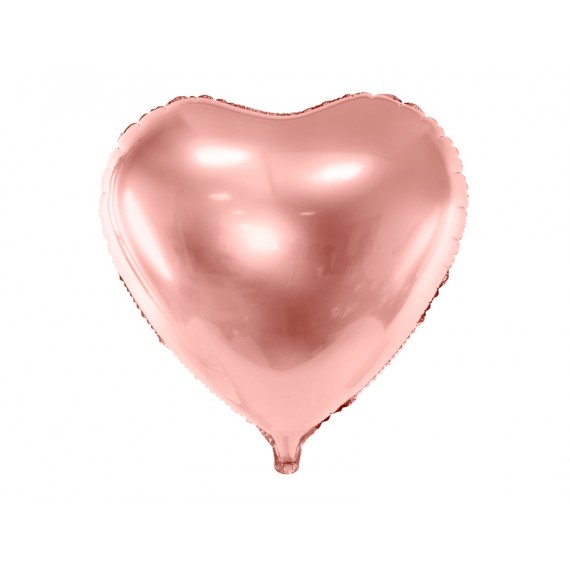 Balon foliowy serce złoty róż XL