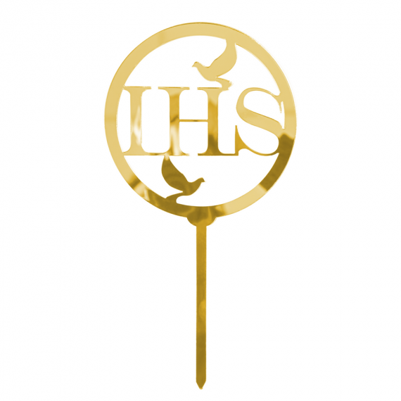 Topper do ciasta lustrzany IHS