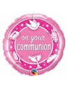Balon foliowy QL Komunia "on your communion" 46 cm