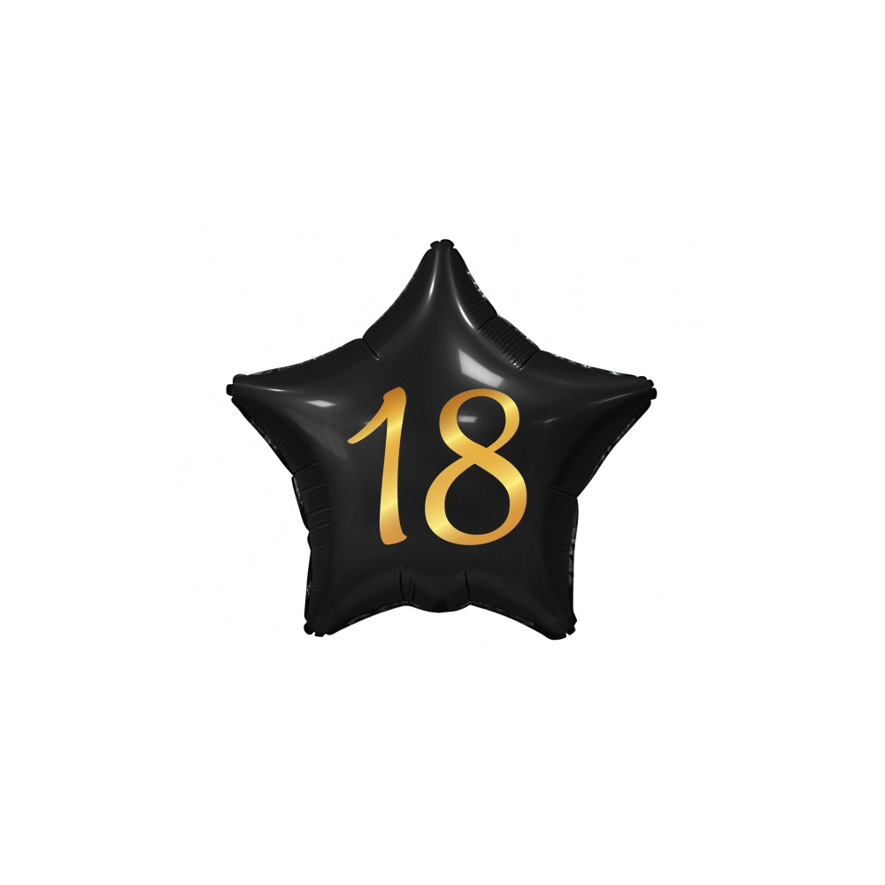Balon foliowy gwiazda 18 czarny