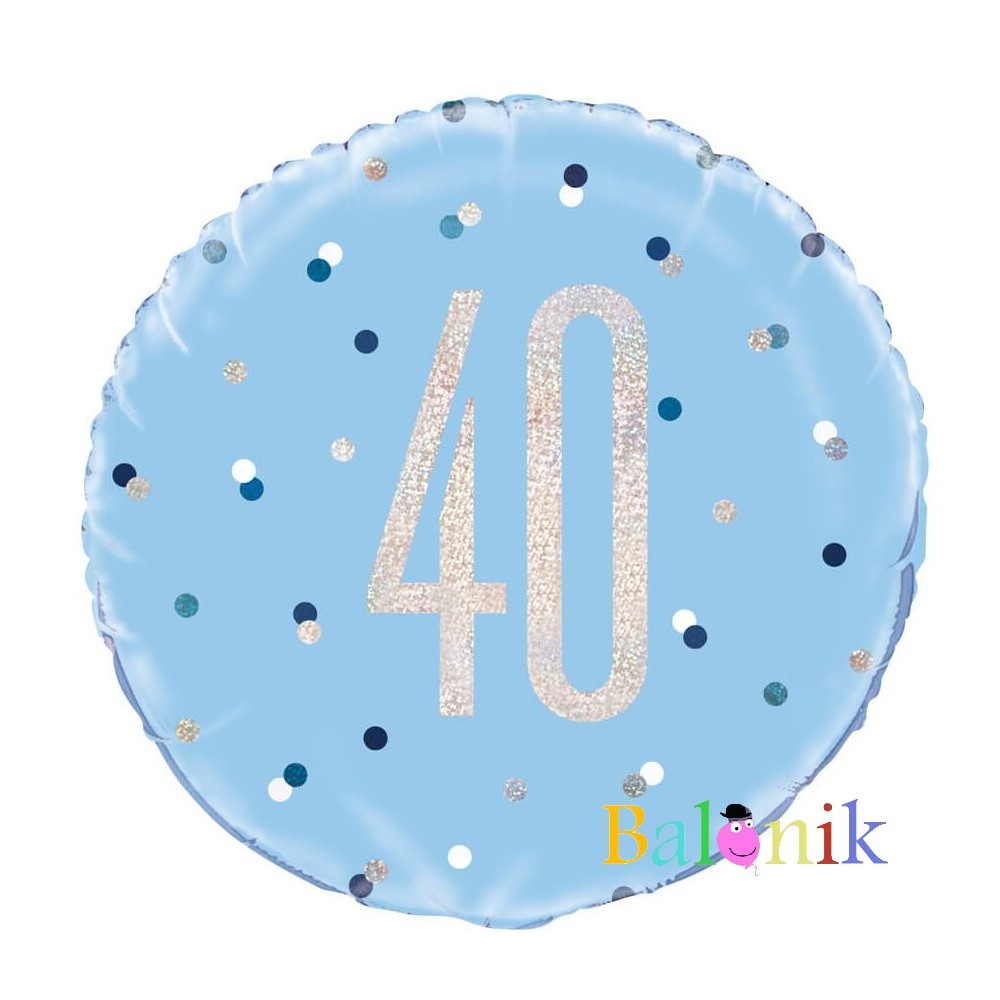 Balon foliowy okrągły 40 błękitny