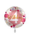 Balon foliowy okrągły cyfra 4 pastelowy różowy 17"