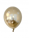 Balon lateksowy złoty chrom z nadrukiem - srebrna 18