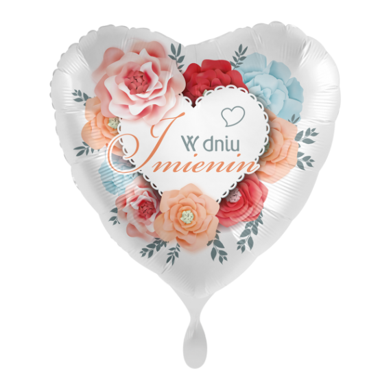 Balon foliowy serce "w dniu imienin"