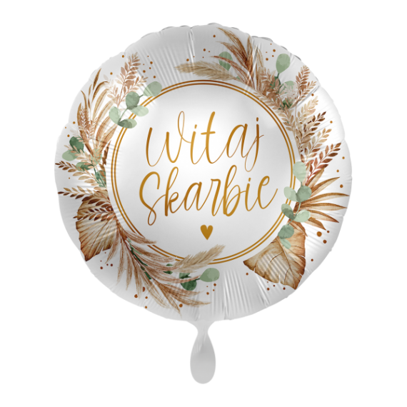 Balon foliowy koło "Witaj Skarbie"