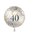 Balon foliowy koło "hej 40 - wszystkiego najlepszego"