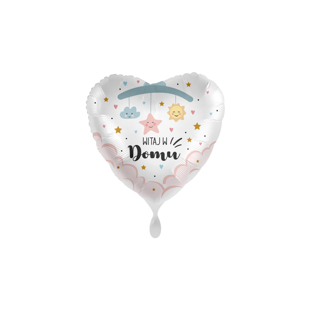 Balon foliowy serce "Witaj w domu"