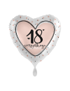 Balon foliowy serce "18 wszystkiego najlepszego" różowy