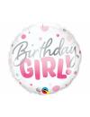 Balon foliowy okrągły Birthday Girl 18" QL