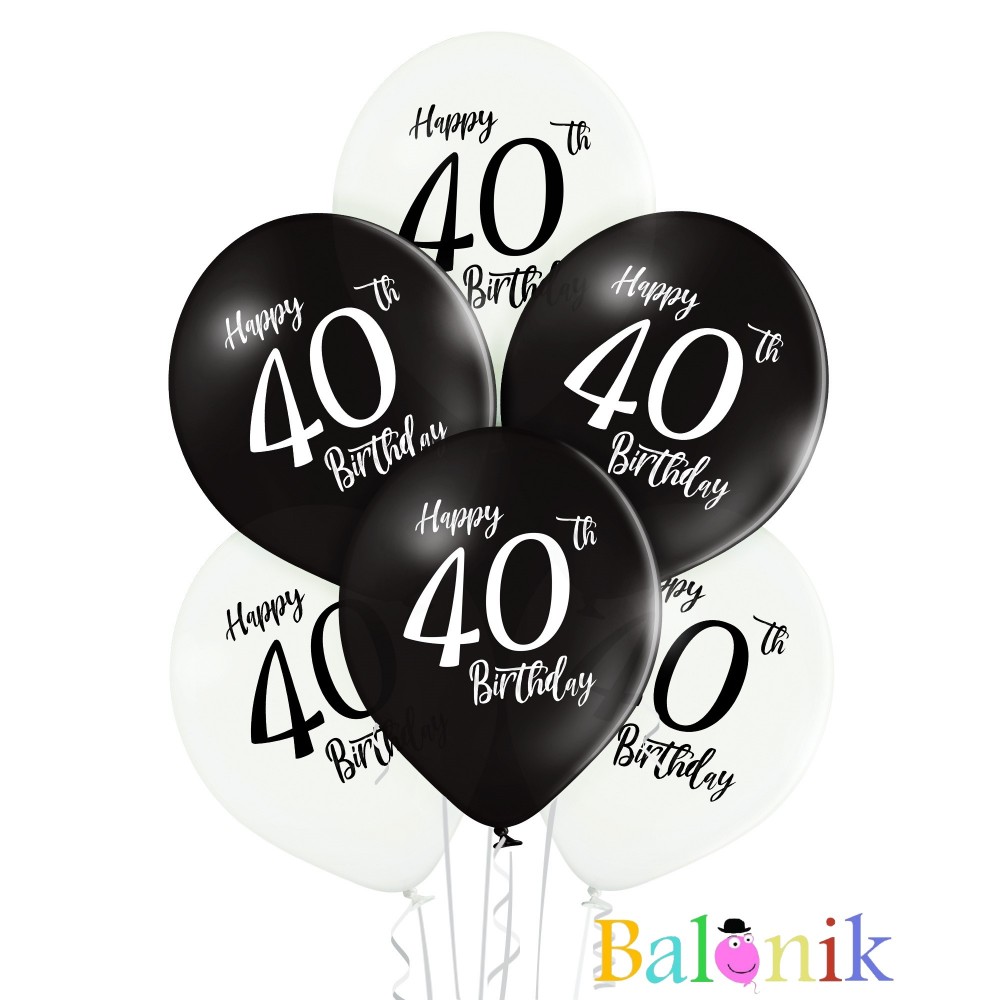 Balon lateksowy Happy 40th Birthday