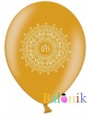 Balon lateksowy IHS złoty - pierwsza komunia święta