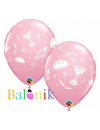 Balon lateksowy komunijny wzór różowy
