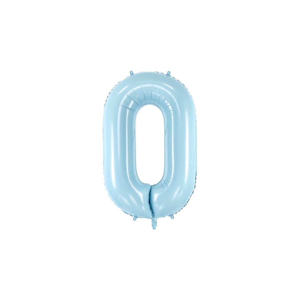 Balon foliowy Cyfra ''0'', 86cm błekitny