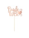 Topper papierowy Bride to Be złoty róż