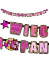 Baner Wieczór Panieński, róż, 247 cm