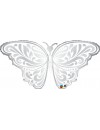 Balon foliowy Motyl srebrny - 112 cm
