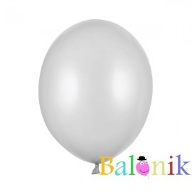 Balon lateksowy srebrny /...