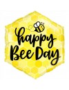 Balon foliowy plaster miodu / pszczółka - happy bee day - 51 cm