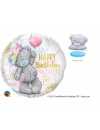 Balon foliowy okrągły Happy Birthday Tatty Teddy król 18" QL