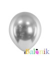 Balon lateksowy srebrny chrom