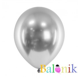 Balon lateksowy srebrny chrom