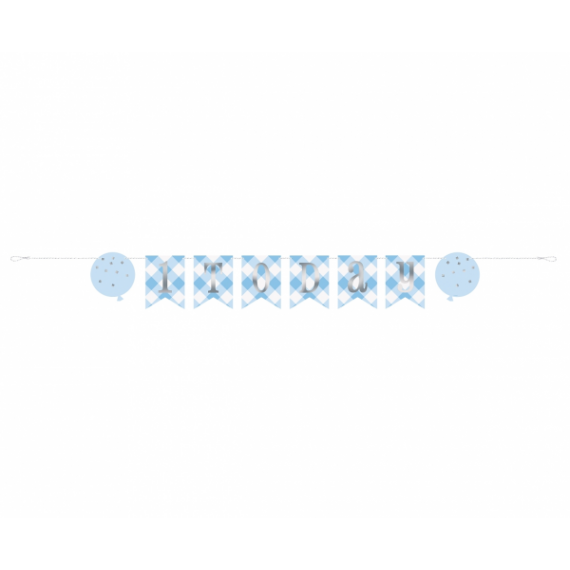 Baner Roczek "1 TODAY - baloniki, niebieski