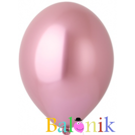 Balon lateksowy różowy chrom
