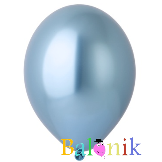 Balon lateksowy niebieski chrom